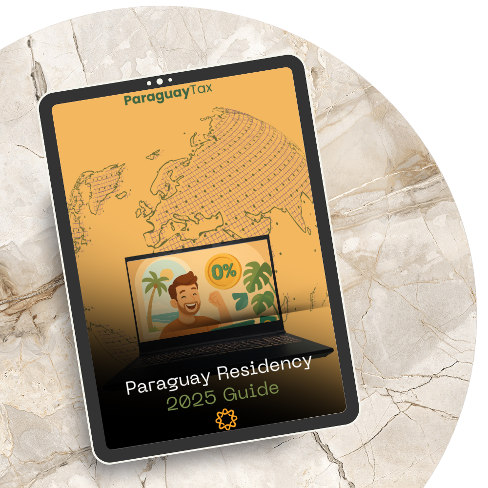 Preview of the 2025 Paraguay Residency Guide on an iPad